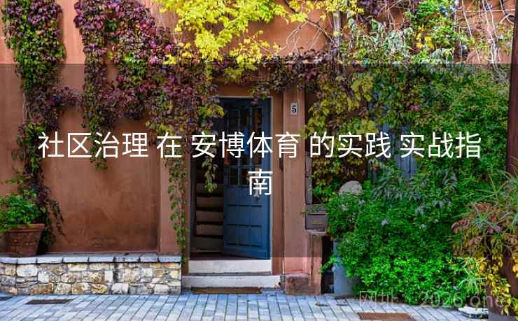 社区治理 在 安博体育 的实践 实战指南