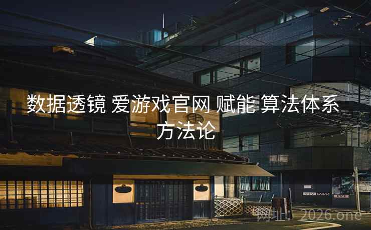 数据透镜 爱游戏官网 赋能 算法体系 方法论