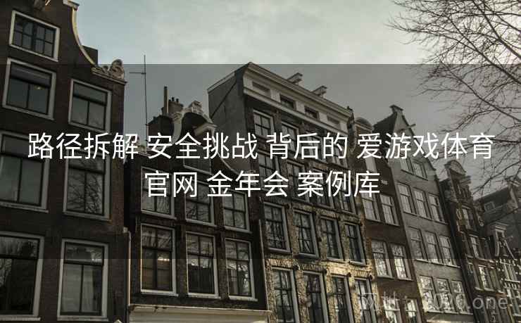 路径拆解 安全挑战 背后的 爱游戏体育官网 金年会 案例库